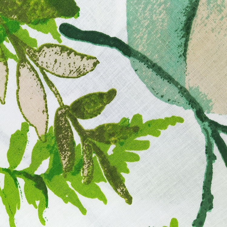 Poszewka z Bawełny płótno - przejrzysty roślinny motyw 50x60 faktura